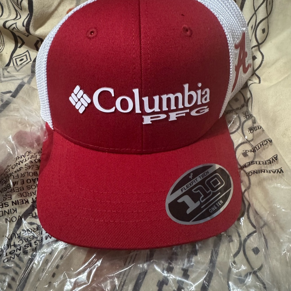 Columbia PFG White Mesh Cap Youth Alabama